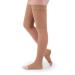 medi assure, 20-30 mmHg,Thigh High Compression w/ Silicone Top-Band Open Toe Beige Medium (1 Pair)