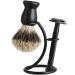 Shop Lefeda Simply Men's 2-in-1 Shaving Brush & Curved Holder - Premium Manual Shaving Stand & Accessories - 10.5cm Black - Buy Online on GoSupps.com
