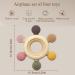Bite Ring Baby Teething Toy - BPA-Free Silicone Dental Aid for 3+ Months - Multi-Colored Nursing Accessory - Buy Online on GoSupps.com