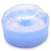 Foemey Baby Soft Face Body Cosmetic Powder Puff Sponge Box Case Container (Blue)