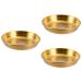 Zerodeko 3 Pcs Pickle Dish Flatware Korean Food Spices Snack Trays Plates Sauce Dish Soy Sauce Bowl Side Dish 13.5X13.5X2.5CMx3pcs Goldenx3pcs