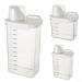 Feegow 1Pc Transparent White Laundry Detergent Dispenser Airtight Detergent Dispenser Multi-Purpose Washing Powder Dispenser Washing(1100ML)