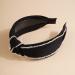 Wiwpar Rhinestone Wide Knot Headband for Women - Black Fashion Hair Hoop Accessories - Buy Online on GoSupps.com