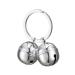 ROHOME Pure Copper Cat Dog Collar Bells Pet Tracker Round Handmade Copper Pendant Bells Brass Bells for Collar Dog Loud Anti-Lost Training Bells silver