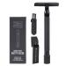 Beaupretty 1 set manual razor double -sided razor hairdresser razor with a straight edge razor for body hair razor in the old style man shaving rim stainless steel blade black