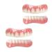 MXRFACTORY DENTATION INSTANT-VENEERS Peetel Gel for incorrect teeth removable cosmetics upper and lower dentures Comfortable fit Suitable for broken teeth men women reusable 2 pairs