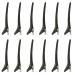 Gazechimp Set of 12 Black Hairdresser Sectioning Clips - Hair Styling Hairpins for Perfect Sectioning - Buy Online on GoSupps.com