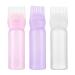 YUNFANG Hair Oil Applicator Bottle Root Comb Applicator Bottle Oil Dispenser For Hair Hair Coloring Brush Bottle With Graduation Portable Root Comb Applicator Bottle Hair Coloring Tool White+purple+pink