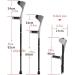 Forearm Crutches Ergonomic Grip with Comfortable Grip - Sturdy High Density Aluminum Durable for Standard and Tall Adults 2 Units Made in China Smooth Sailing - Buy Online on GoSupps.com
