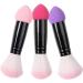FOMIYES 2 in 1 Makeup Brush Dual-Ended Cosmetic Brush with Sponge Puff and Loose Powder Brush for Foundation Concealer Eyeshadow Blush - Buy Online on GoSupps.com