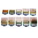 Dasertoe 10 Pieces Professional Hair Clippers Metal Guides Limit Comb Guards for Clippers