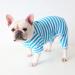 Bt Bear Fat Dog Clothing | Classic Striped Pajamas for Pugs French Bulldogs & Cats | Soft Cotton Overalls for Small & Medium Dogs (Blue L) - Buy Online on GoSupps.com