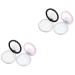FRCOLOR 4 Sets Powder Puff Storage Box Blusher Puff Case Foundation Powder Case Diy Makeup Powder Case Loose Powder Makeup Empty Powder Case Makeup Puff Portable Powder Eye Shadow Baby 7.5x7.5x1cmx2pcs Pink Blackx2pcs