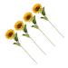 Cabilock 4pcs Simulated Sunflower Silk Flower Household Decorative Flower