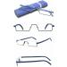 BILIZA Blue Light Blocking Reading Glasses for Men & Women - Metal Half Frame TR90 Eyestrain Relief Includes Case - 2.25X Magnification - Buy Online on GoSupps.com