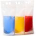 Crystal Lemon 100PCS Drink Pouches with Straws - Heavy Duty Hand-Held Juice & Smoothie Bags | Reclosable Ice Drink Pouches for Adults - Buy Online on GoSupps.com