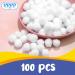 100 Pcs 1inch White Pom Poms with Storage Box - Craft Pom Poms Set for DIY Arts & Crafts - Buy Online on GoSupps.com