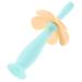 Kombiiuda 1stk toothbrushes for children baby toothbrush baby toothbrush baby training toothbrush children toothbrush brass toothbrush baby motto care toothbrush clean sound wall 1 piece (1 Pack) blue