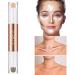 jojomis Highlighters Stick Double-Head Makeup Concealer Contouring Cream Set Face Highlighters Sticks - Beige + Cold Brown - Buy Online on GoSupps.com