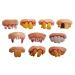 SEWACC 5PCs Halloween-denture ugly teeth joke teeth teeth for Halloween costume party preferred photo props (random form)