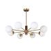 E14 Nordic Luxury Light Walnut All Copper Chandeliers American Creative Magic Bean Chandeliers for Living Room Study Room Bedroom Dining Room Model-Copper and Walnut 90 * 59cm Rame E Noci 90*59cm