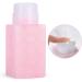 Portable Refillable Pump Dispenser Bottle Nail Art Polish Makeup Remover Lotion Container Alcohol Pump Dispenser Bottle for Nail Polish Remover Glass Push Down Makeup Liquid Square Pink - Buy Online on GoSupps.com