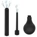 Shower Douche Enema Nozzle with Soft Enema Bulb Douche Shower Attachment for Men and Women Portable Cleaner Enema Nozzle Kit Colonic System Cleaner for Most Shower Systems ABS Black