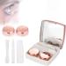 Exblue Mini Cute Contact Lens Case Kit - Pink Mirror Storage Box for Travel | Ideal for Men & Women - Buy Online on GoSupps.com