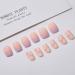 Foccna French Tip Purple Fake Nails - 24pcs Square Acrylic False Nails with Flower Design for Women and Girls - Buy Online on GoSupps.com