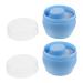 Lot de 2 Bo tes de Poudre avec Houppette Bleue tui Portable Compact pour B b R cipient pour Application Douce de Poudre Corporelle pour Voyage et Soin Peau Sensible