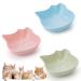 3 Pcs Cat Feeding Bowls Anti Slip Multipurpose Cat Food Bowls Plastic & Cute Pet Bowl Cat Dish for Wet Food and Water Cat Bowls for Indoor Cats Kittens Puppies (Three color A cat's paw) Three color A cat's paw