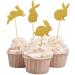 8 Pcs 4 Types Bunny Cupcake Toppers Rabbit Cake Toppers Birthday Party Easter Cake Decoration (Golden) LM - Buy Online on GoSupps.com