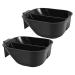 CLISPEED Bol M langeur pour Coloration Capillaire Noir 2 Pi ces Plastique Fond Stable Outil Professionnel Salon Coiffure et Usage Maison Anti-d bordement Compact L ger