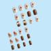 Short Round French style coffee white short style coffee color love white bow fake nails Press On Nails with Nail Tips press on nails Acrylic False Nails Cute Artificial Nails for Women and Girls - Buy Online on GoSupps.com