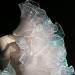 5 Yards Retro Ruffle Pleated Chiffon Trim Dress Bag Decoration Tulle Fabric Applique Trimming Craft Sewing (Iridescent White) Iridescent white Oganza