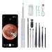 Ear Wax Removal Tool Spade Ear Cleaner with Camera and Light Earwax Removal Kit with 4 Silicone Ear Spoon and 8Traditional Ear Scoop Kit 1296P Ear Camera for iOS & Android White