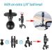 Fotoleey Action Camera Motorcycle Mount for Insta360 X4/X3/X2 One RS GoPro Hero 12/11/10 - 360 Rotation Double Clamp Aluminum for Double Stability - Buy Online on GoSupps.com