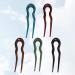 5Pcs Hair Resin U Shape Hair Stick - Decorative Wave Chignon Hairpins for Women | International Shipping Available - Buy Online on GoSupps.com