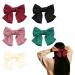 EUPSIIU 5 Pieces Bow Hair Clips Large Hair Bow Hair Barrette Clips for Women Lady Girls Large Bowknot Hairpin French Hair Clip Soft Silky Satin Hair Barrettes Hair Accessories for Girls (5 Colors)