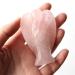 Natural Crystal Craft Hand Carved Crystal Angel Wings Rose Quartz Angel 2 inches Room Decoration Stone Mineral Specimen