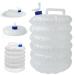 Linbonio BPA Free Collapsible Water Container with, Camping Water Storage Carrier Jug for Outdoors Hiking Backpack & Survival Kit, Foldable Portable Water Canteen 3.6 Gallon