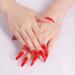 HUJL Artificial Nails 24 pieces of the latest elegant extra long colored solid color artificial nails red