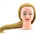 Zhjing fashion chemical fiber wig model Head Head Training Barber Shop Learning Golden Hair Dummy-Kopf Bride Make-up Styling Exercise Head mode * 3