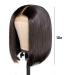 Supyini 12-Inch Black Wig with Fringe - 100% Brazilian Afro Real Hair No Lace Front Smooth PU Fake Scalp for Women - Buy Online on GoSupps.com