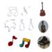 Milisten 5 Pcs Professional Baking Supplies Heart Shaped Molds Stainless Steel Baking Molds Musical Instrument Molds Musibi Molds Cookie Molds Biscuit Cake Fruit Set medium Silver