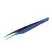 Eyelashes tweezers small exact clamping ergonomic stainless steel professional nail art tweezers for at home for eyelash artists (slightly curved tweezers)