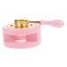 Tofficu 1 set of victory melts wax warmer with spoon wax -seal warmer with spoon of oven tools for wax seals of hollowed out wax warmer wax melting aluminum alloy pink 4x4x4cm
