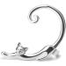 Cat Ear Climber Silver Earrings | Unique Cat Cuff & Clip-On Jewelry for Cat Lovers - Buy Online on GoSupps.com