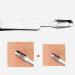 Baluue 9 Pcs Clip Comedone Tweezers Blackheads Pimple Extractor Tool Remover Stainless Steel Silver - Buy Online on GoSupps.com
