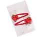 Buy Cute 3D Strawberry Cartoon Hair Clips for Kids | Snap Hair Pin Accessories for Styling - Buy Online on GoSupps.com